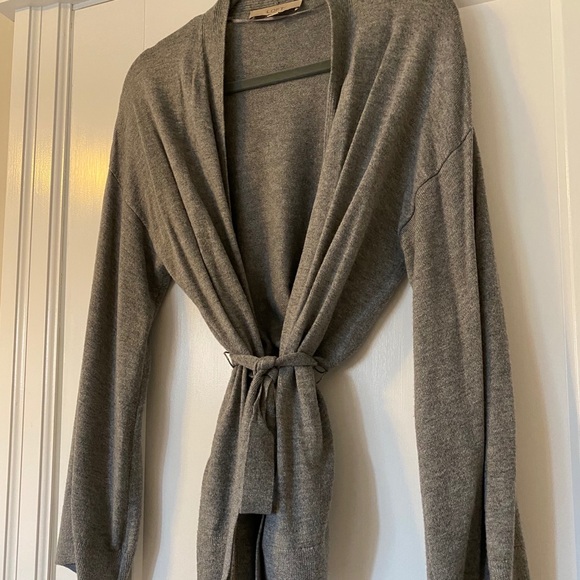 Grey cozy wrap sweater - Picture 3 of 7